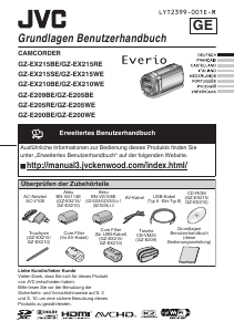 Manual JVC GZ-E200BE Everio Câmara de vídeo