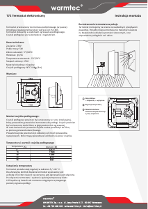 Instrukcja Warmtec T72 Termostat