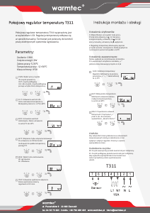 Instrukcja Warmtec T311 Termostat