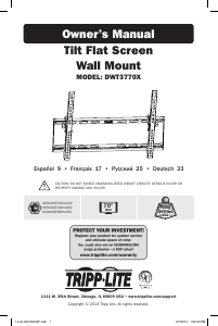 Manual Tripp Lite DWT3770X Wall Mount