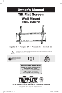 Bedienungsanleitung Tripp Lite DWT3270X Wandhalterung