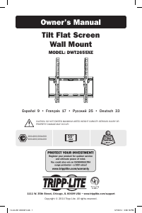 Mode d’emploi Tripp Lite DWT2655XE Support mural