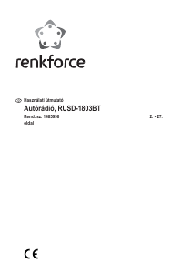 Használati útmutató Renkforce RUSD-1803BT Autórádió