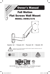Manual Tripp Lite DWM1742S Wall Mount