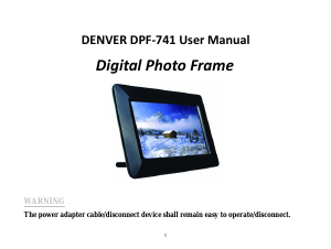 Manual Denver DPF-741 Digital Photo Frame