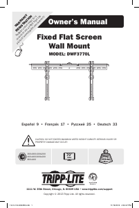 Mode d’emploi Tripp Lite DWF3770L Support mural