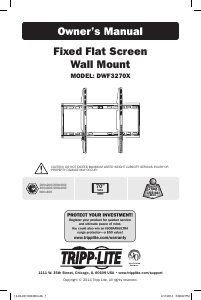Manual Tripp Lite DWF3270X Wall Mount