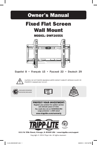 Manual Tripp Lite DWF2655X Wall Mount