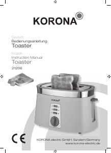 Manual Korona 21206 Toaster