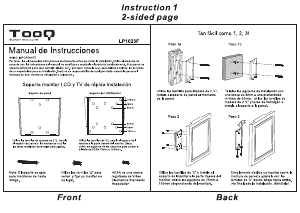 Manual de uso TooQ LP1023F Soporte de pared