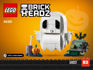 Handleiding Lego set 40351 Brickheadz Halloweenspook