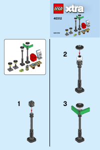 Bedienungsanleitung Lego set 40312 Xtra Straßenlaternen