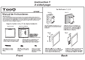 Manual de uso TooQ LP1032F Soporte de pared