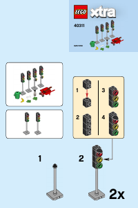 Manual Lego set 40311 Xtra Traffic lights