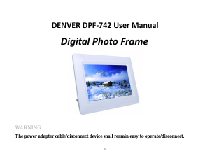 Manual Denver DPF-742 Digital Photo Frame