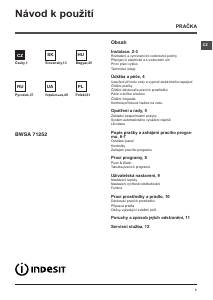 Instrukcja Indesit BWSA 71252 W EU Pralka