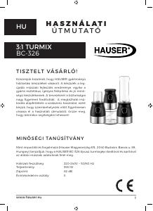 Használati útmutató Hauser BC-326 Turmixgép