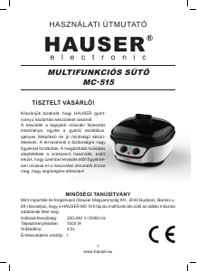 Manual Hauser MC-515 Multicooker