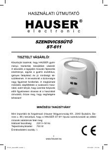 Manuál Hauser ST-611 Kontaktní gril