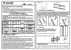 Manual de uso TooQ LP4037F Soporte de pared
