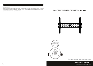 Manual de uso TooQ LP4360T-B Soporte de pared