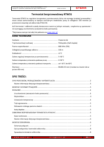 Instrukcja Sterr RTW31 Termostat