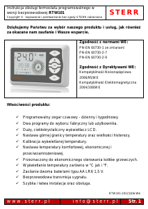 Instrukcja Sterr RTW101 Termostat