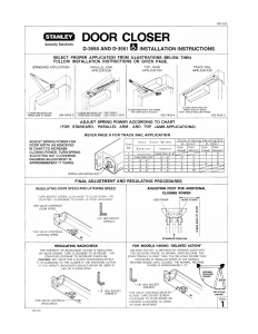 Manual Stanley D3551 Door Closer