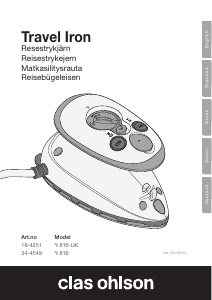 Manual Clas Ohlson Y-816 Iron