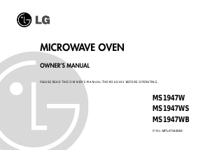 Manual LG MS1947WS Microwave