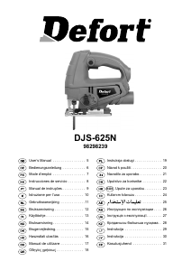 Käyttöohje Defort DJS-625N Kuviosaha