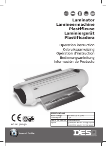 Manual de uso Desq 70240 Plastificadora