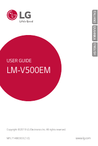 Manuale LG LM-V500EM Telefono cellulare