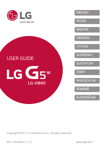 Návod LG H840 G5 SE Mobilný telefón