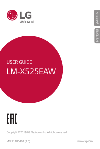 Manual LG LM-X525EAW Mobile Phone