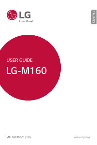 Manuale LG M160 Telefono cellulare