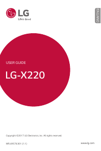 Manuale LG X220 Telefono cellulare