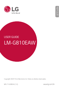 Manual LG LM-G810EAW Telefone celular