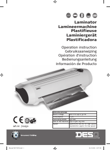 Manual de uso Desq 70250 Plastificadora