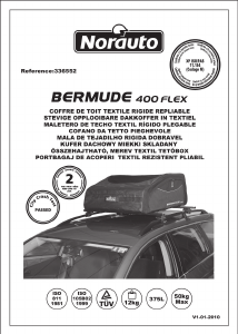 Manual Norauto Bermude 400 Flex Caixa bagageira