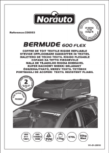 Manual de uso Norauto Bermude 600 Flex Cofre portaequipajes