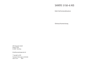 Bedienungsanleitung AEG SANTO3150-6KG Kühl-gefrierkombination