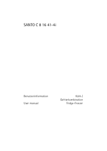 Bedienungsanleitung AEG SC81641-4I Kühl-gefrierkombination