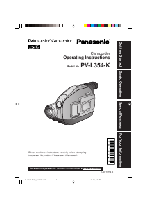 Manual Panasonic PV-L354K Camcorder