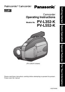 Mode d’emploi Panasonic PV-L352K Caméscope