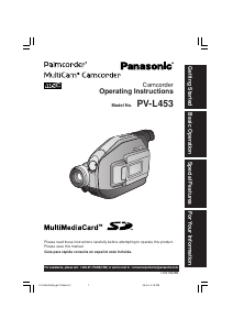 Manual Panasonic PV-L453 Camcorder