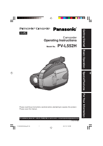 Handleiding Panasonic PV-L552H Camcorder