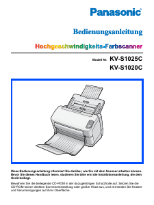 Bedienungsanleitung Panasonic KV-C1025C Scanner