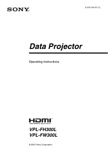 Manual Sony VPL-FW300L Projector