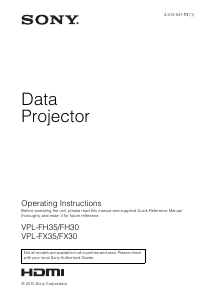 Manual Sony VPL-FH30 Projector